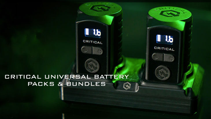 ”Critical Universal Battery”。ワイヤレスで快適なタトゥーイングを！